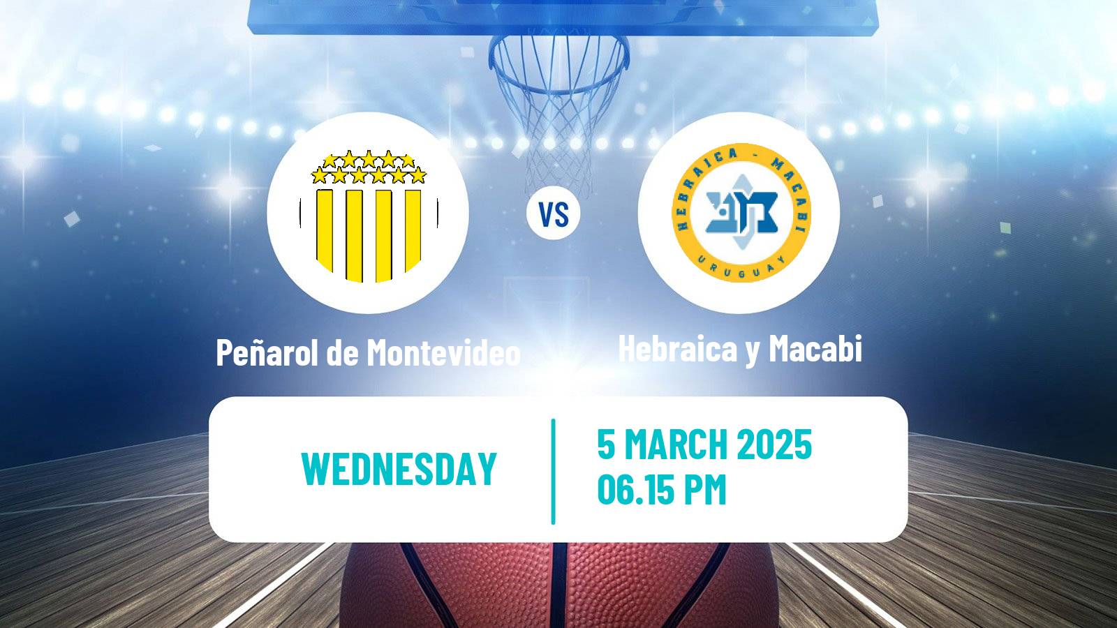 Basketball Uruguayan Liga Basketball Peñarol de Montevideo - Hebraica y Macabi
