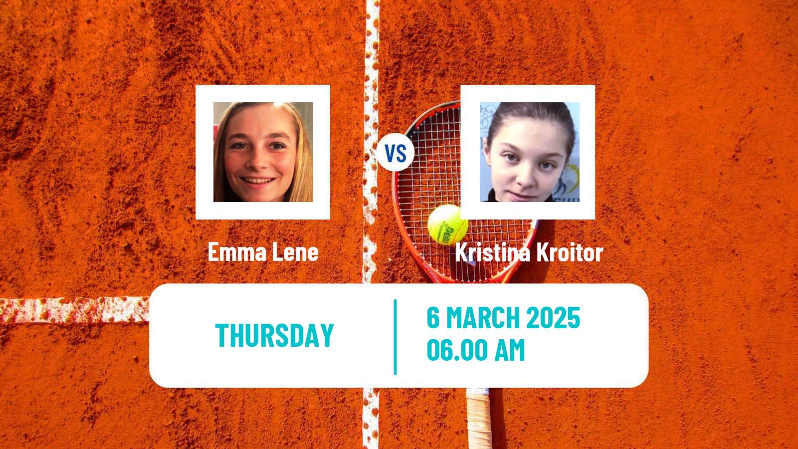 Tennis ITF W15 Hagetmau Women Emma Lene - Kristina Kroitor