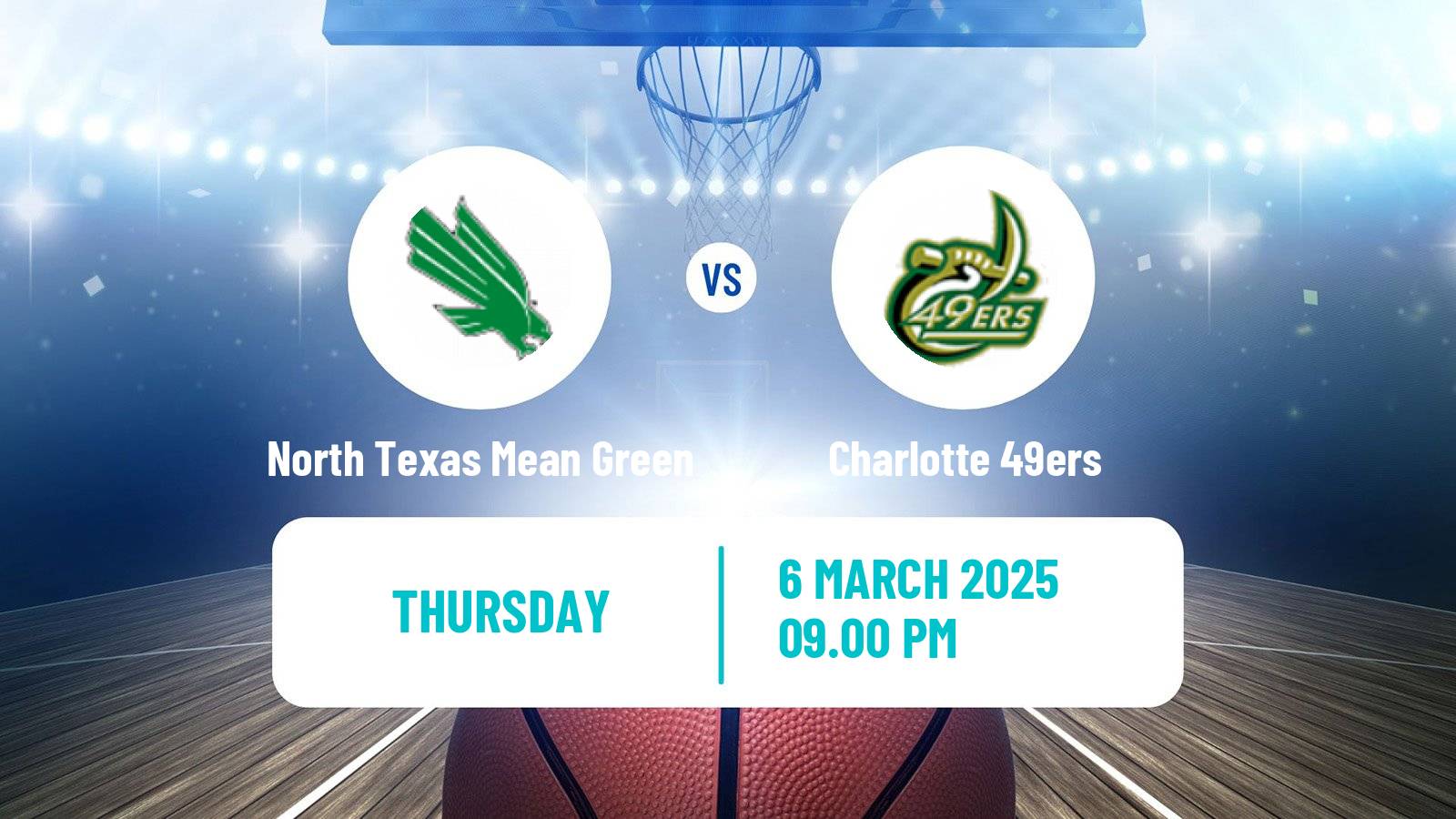 Basketball NCAA College Basketball North Texas Mean Green - Charlotte 49ers