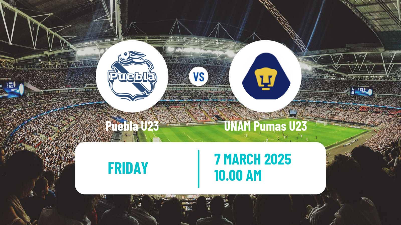 Football Mexican Liga MX U23 Puebla U23 - UNAM Pumas U23