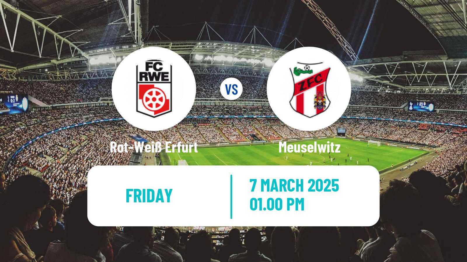 Soccer German Regionalliga Nordost Rot-Weiß Erfurt - Meuselwitz