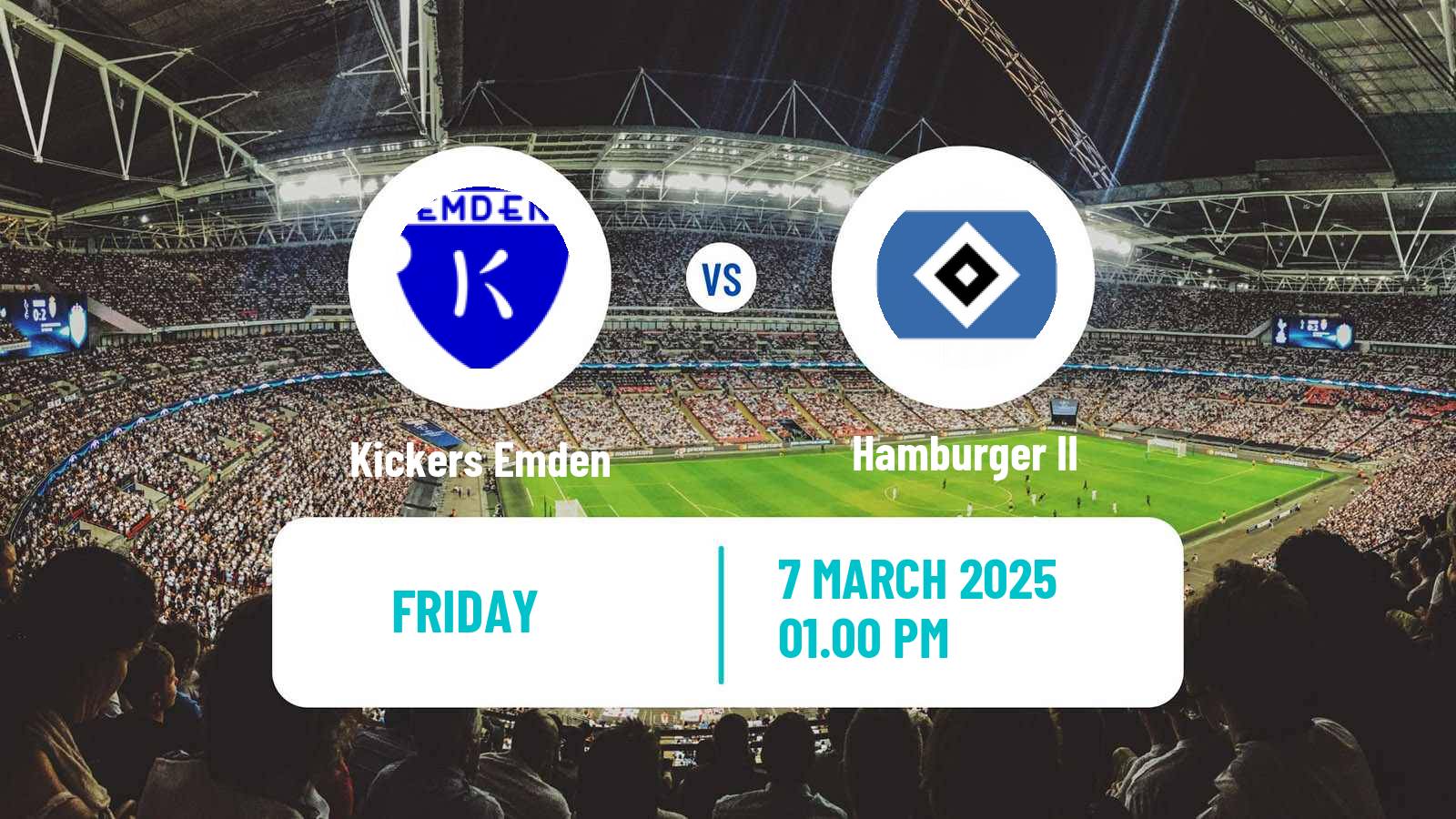 Soccer German Regionalliga North Kickers Emden - Hamburger II