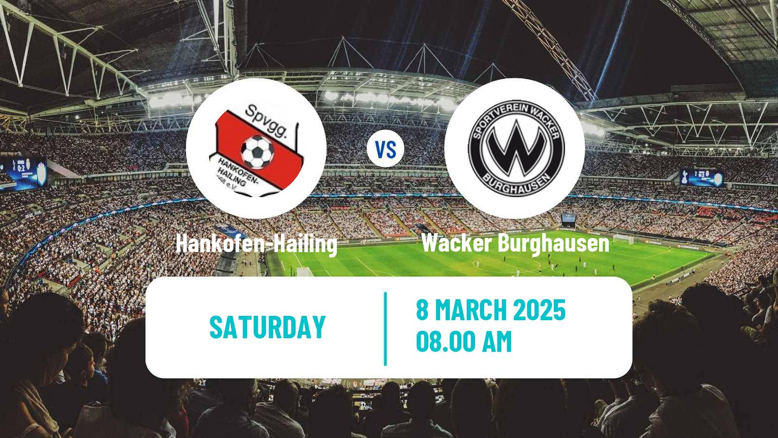 Soccer German Regionalliga Bayern Hankofen-Hailing - Wacker Burghausen