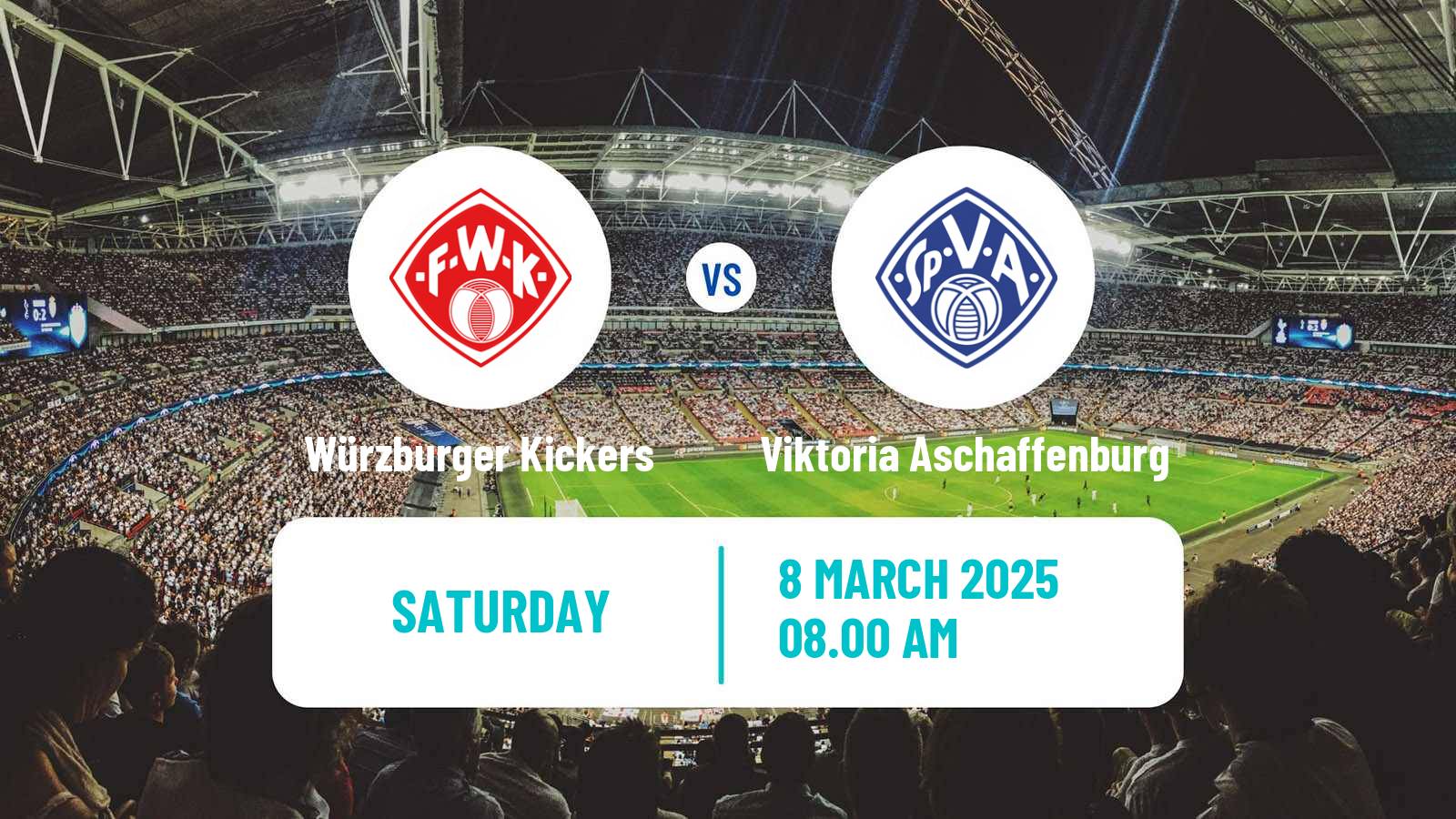 Soccer German Regionalliga Bayern Würzburger Kickers - Viktoria Aschaffenburg