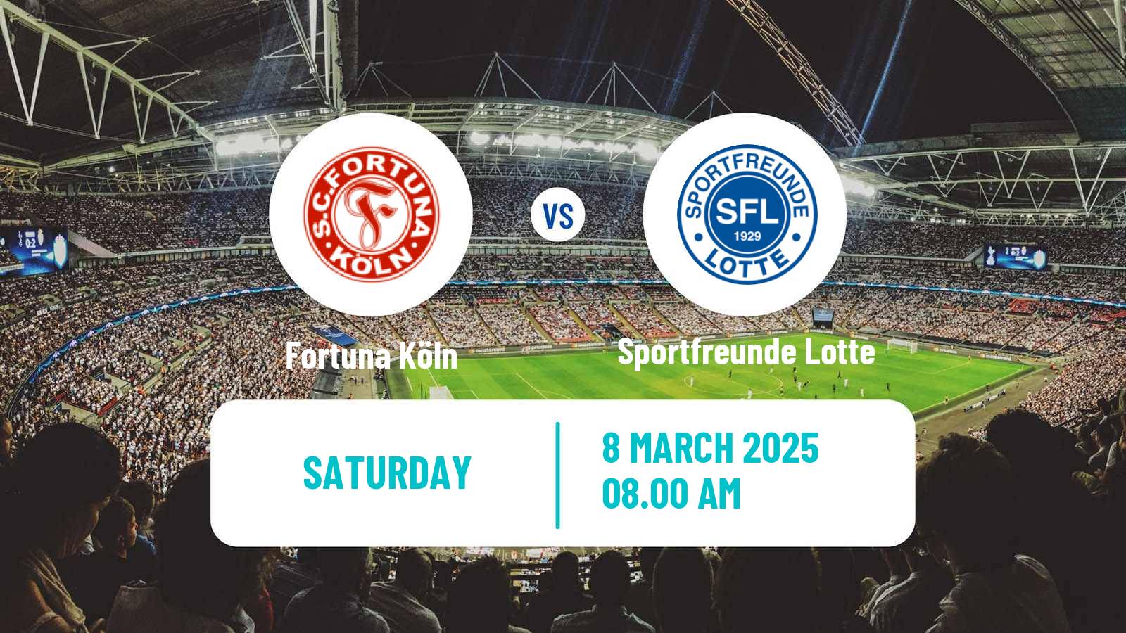 Soccer German Regionalliga West Fortuna Köln - Sportfreunde Lotte