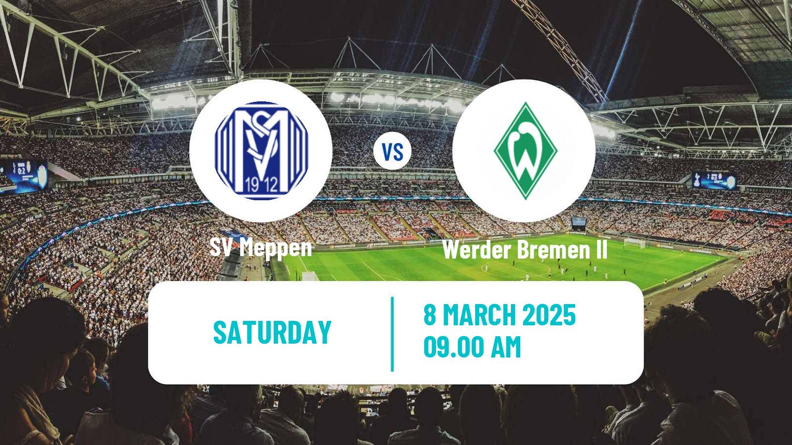 Soccer German Regionalliga North Meppen - Werder Bremen II