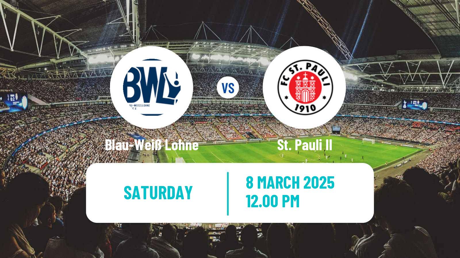 Soccer German Regionalliga North Blau-Weiß Lohne - St. Pauli II
