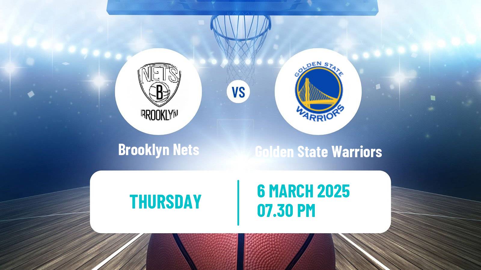 Basketball NBA Brooklyn Nets - Golden State Warriors