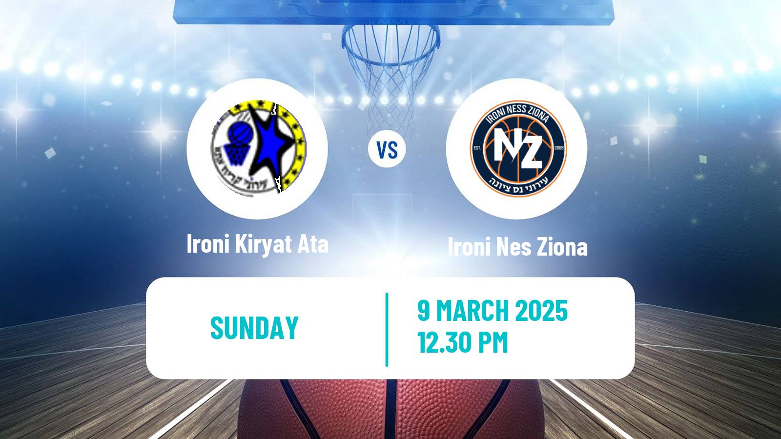 Basketball Israeli Basketball Super League Ironi Kiryat Ata - Ironi Nes Ziona