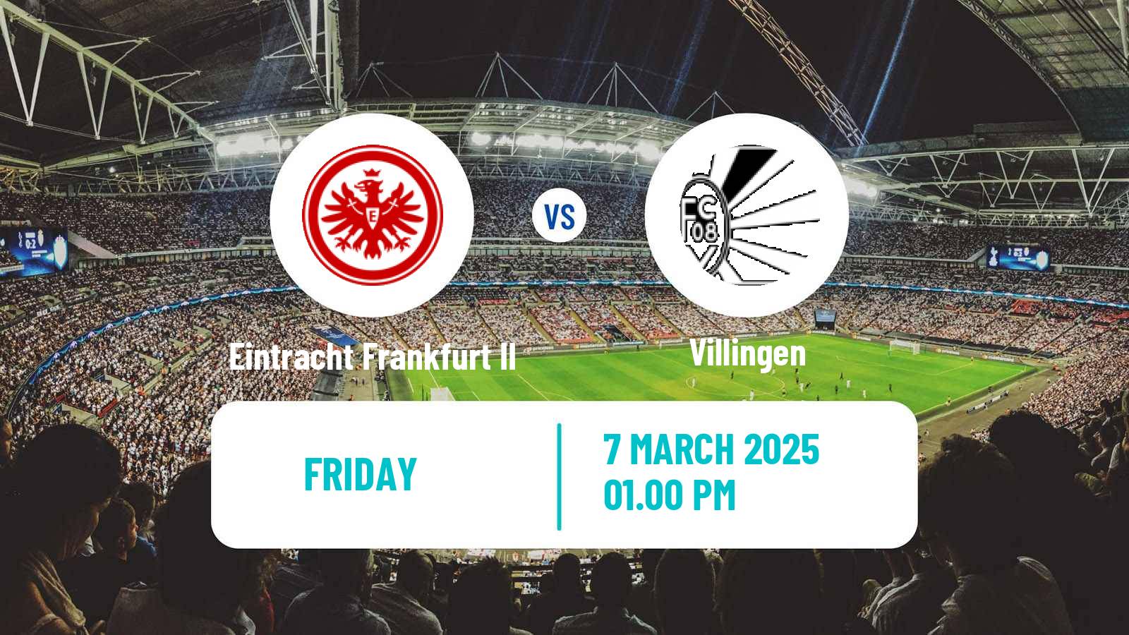 Soccer German Regionalliga Sudwest Eintracht Frankfurt II - Villingen