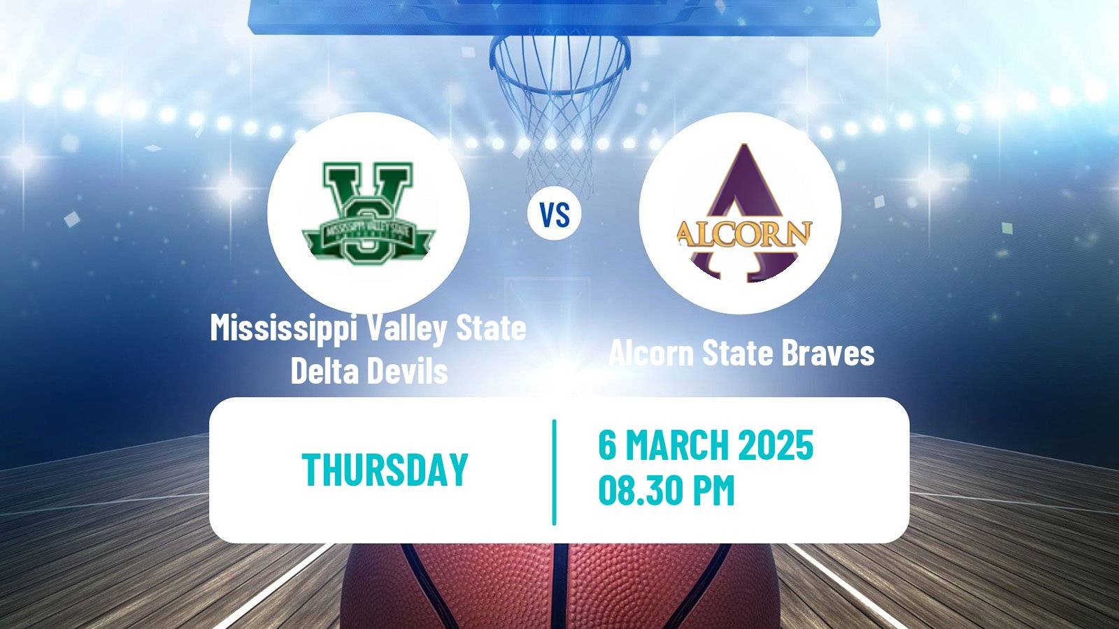 Basketball NCAA College Basketball Mississippi Valley State Delta Devils - Alcorn State Braves
