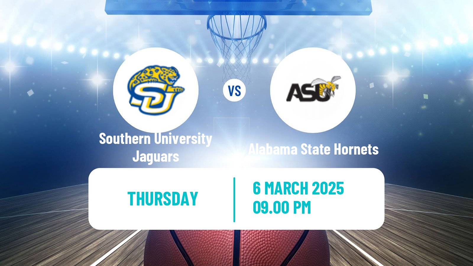 Basketball NCAA College Basketball Southern University Jaguars - Alabama State Hornets
