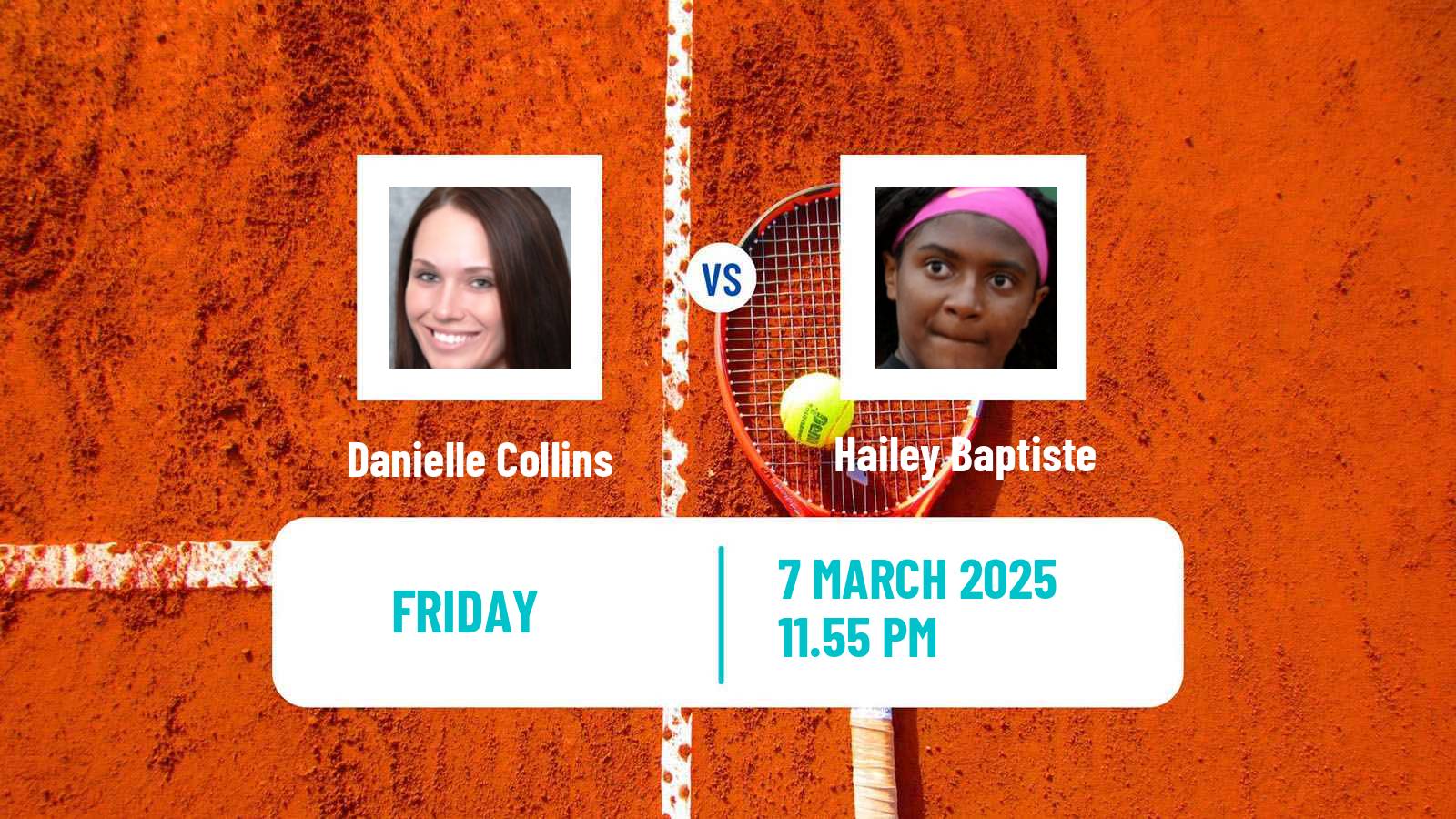Tennis WTA Indian Wells Danielle Collins - Hailey Baptiste