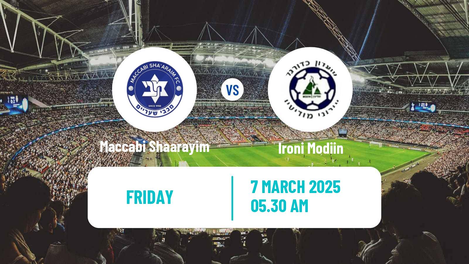 Soccer Israeli Liga Alef South Maccabi Shaarayim - Ironi Modiin
