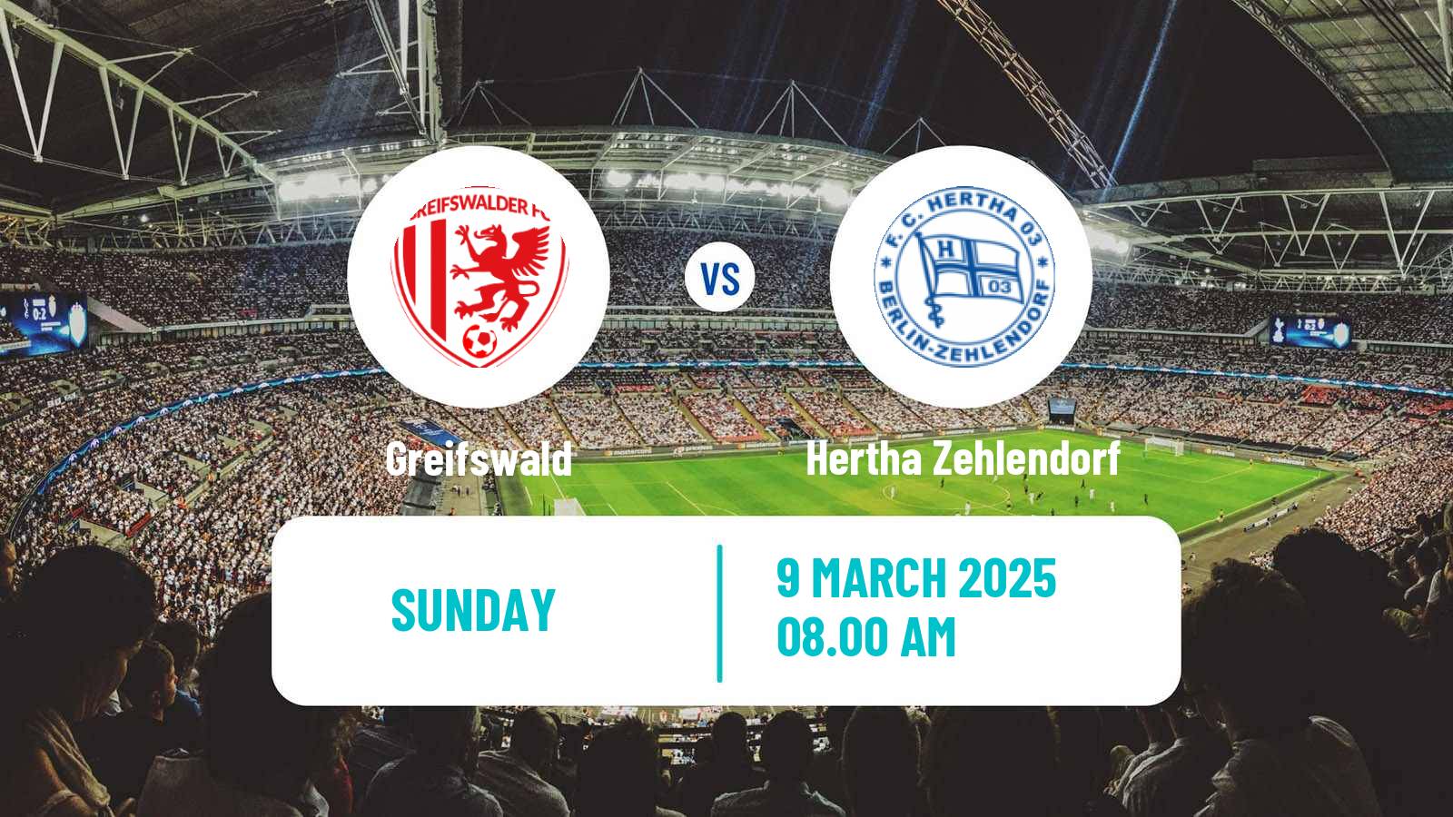 Soccer German Regionalliga Nordost Greifswald - Hertha Zehlendorf