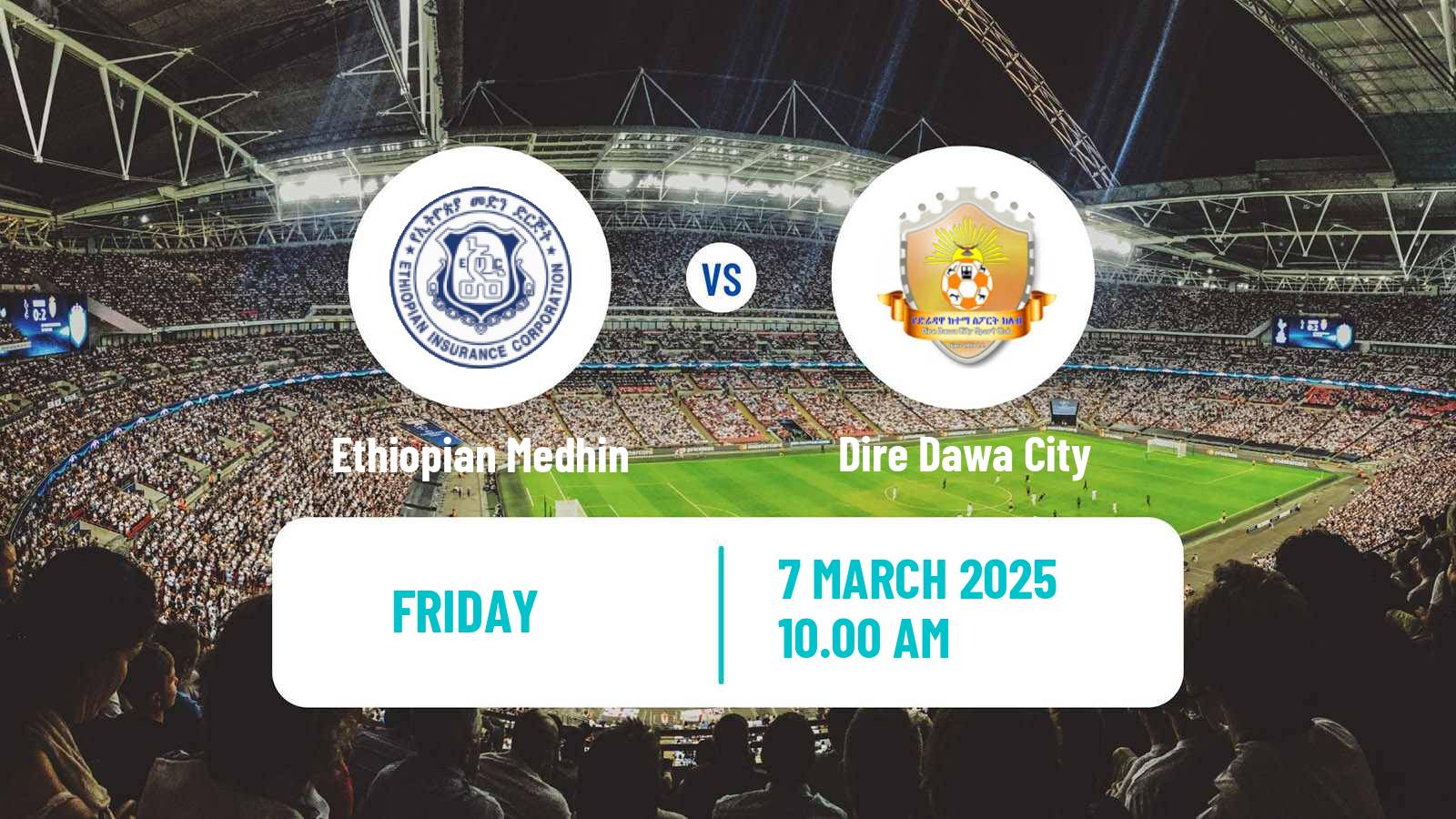Soccer Ethiopian Premier League Ethiopian Medhin - Dire Dawa City