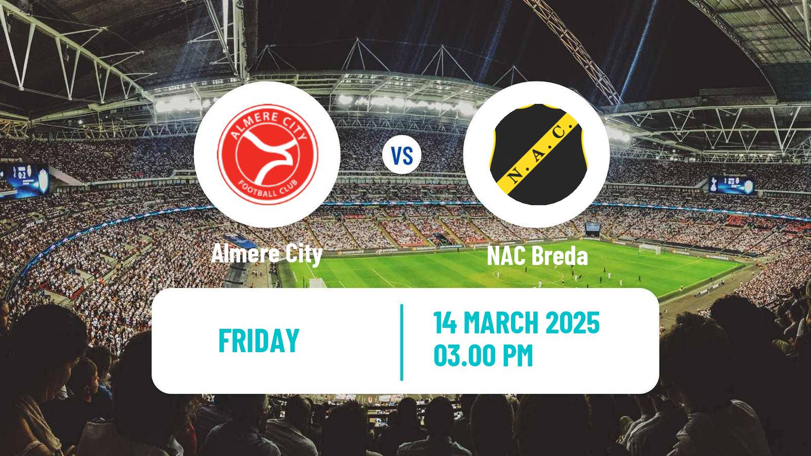 Soccer Dutch Eredivisie Almere City - NAC Breda