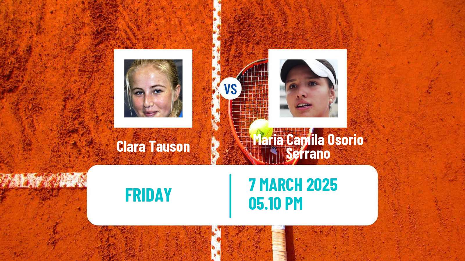 Tennis WTA Indian Wells Clara Tauson - Maria Camila Osorio Serrano