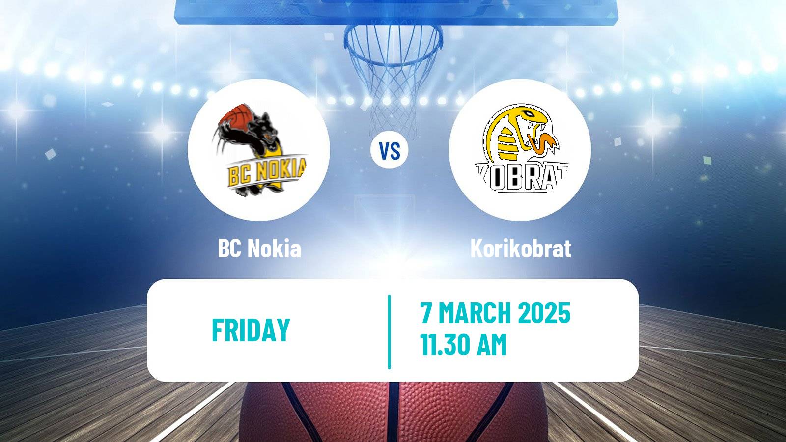 Basketball Finnish Korisliiga BC Nokia - Korikobrat