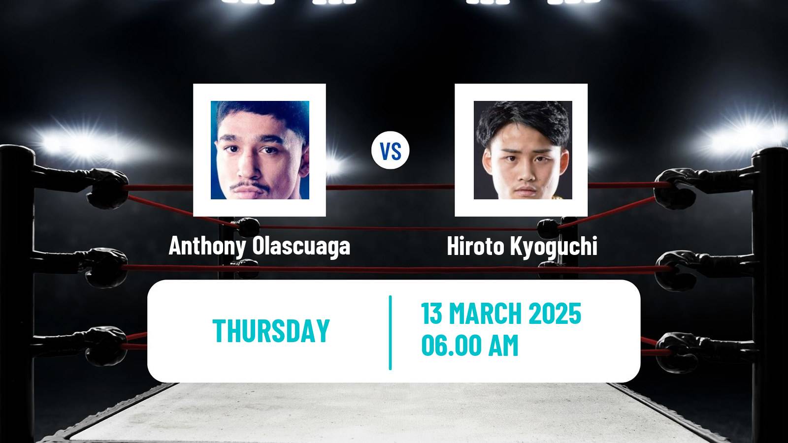 Boxing Flyweight WBO Title Men Anthony Olascuaga - Hiroto Kyoguchi