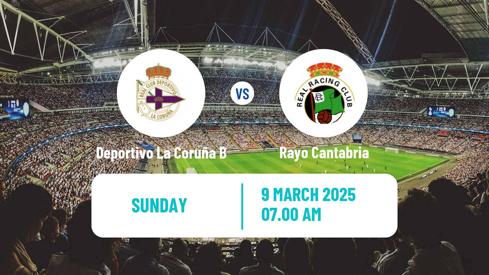 Soccer Spanish Segunda RFEF - Group 1 Deportivo La Coruña B - Rayo Cantabria