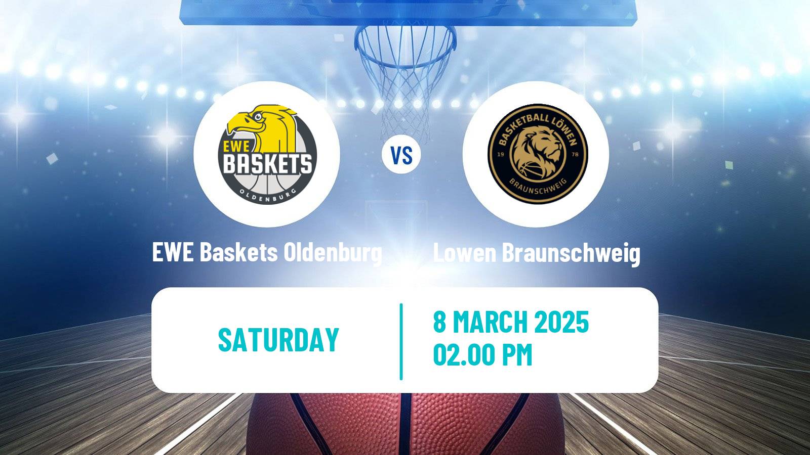 Basketball German BBL EWE Baskets Oldenburg - Lowen Braunschweig
