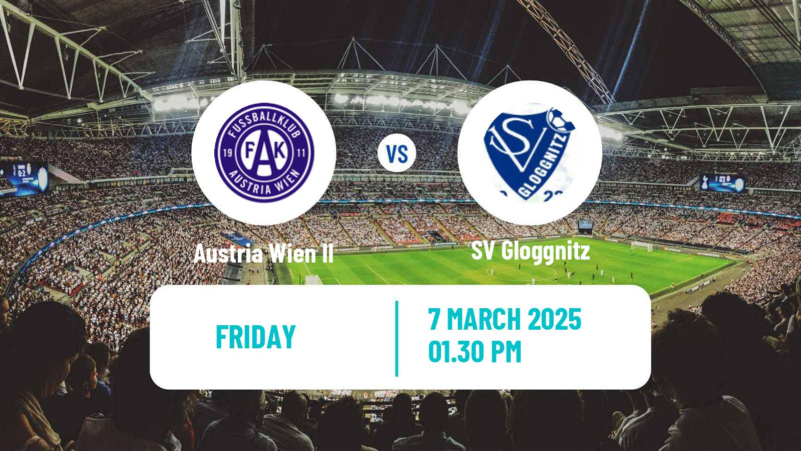 Soccer Austrian Regionalliga East Austria Wien II - Gloggnitz