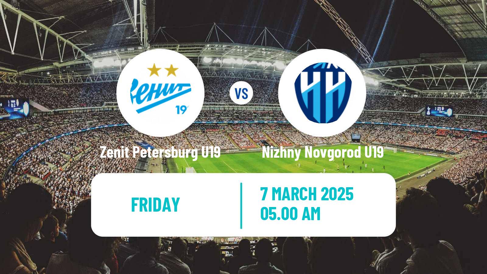 Football Russian Youth League Zenit Petersburg U19 - Nizhny Novgorod U19
