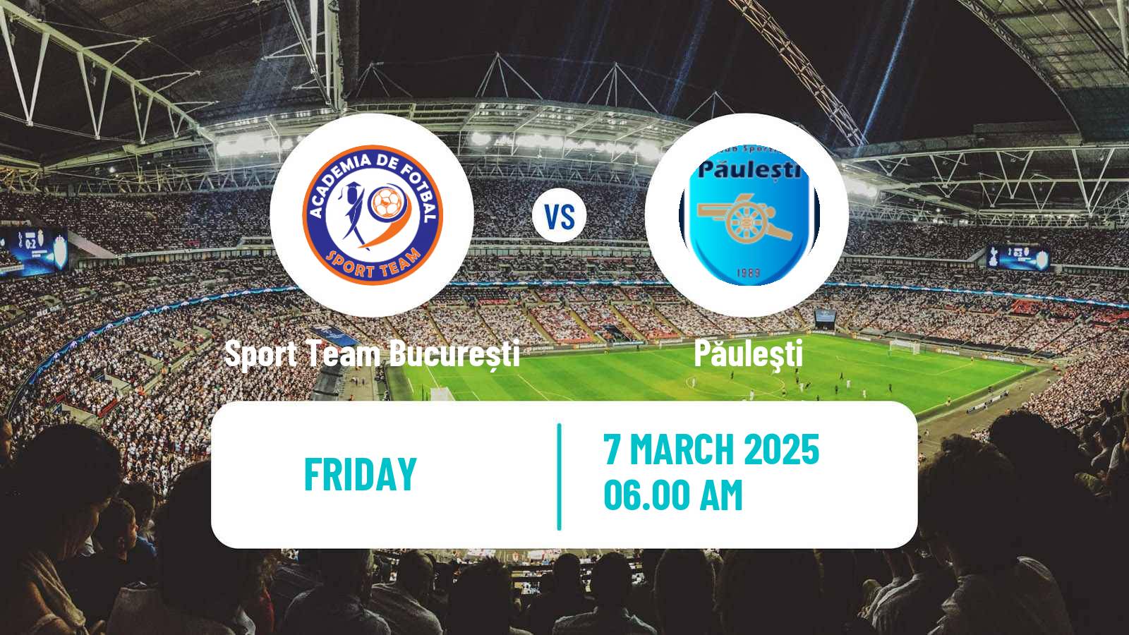 Soccer Romanian Liga 3 - Seria 5 Sport Team București - Păuleşti