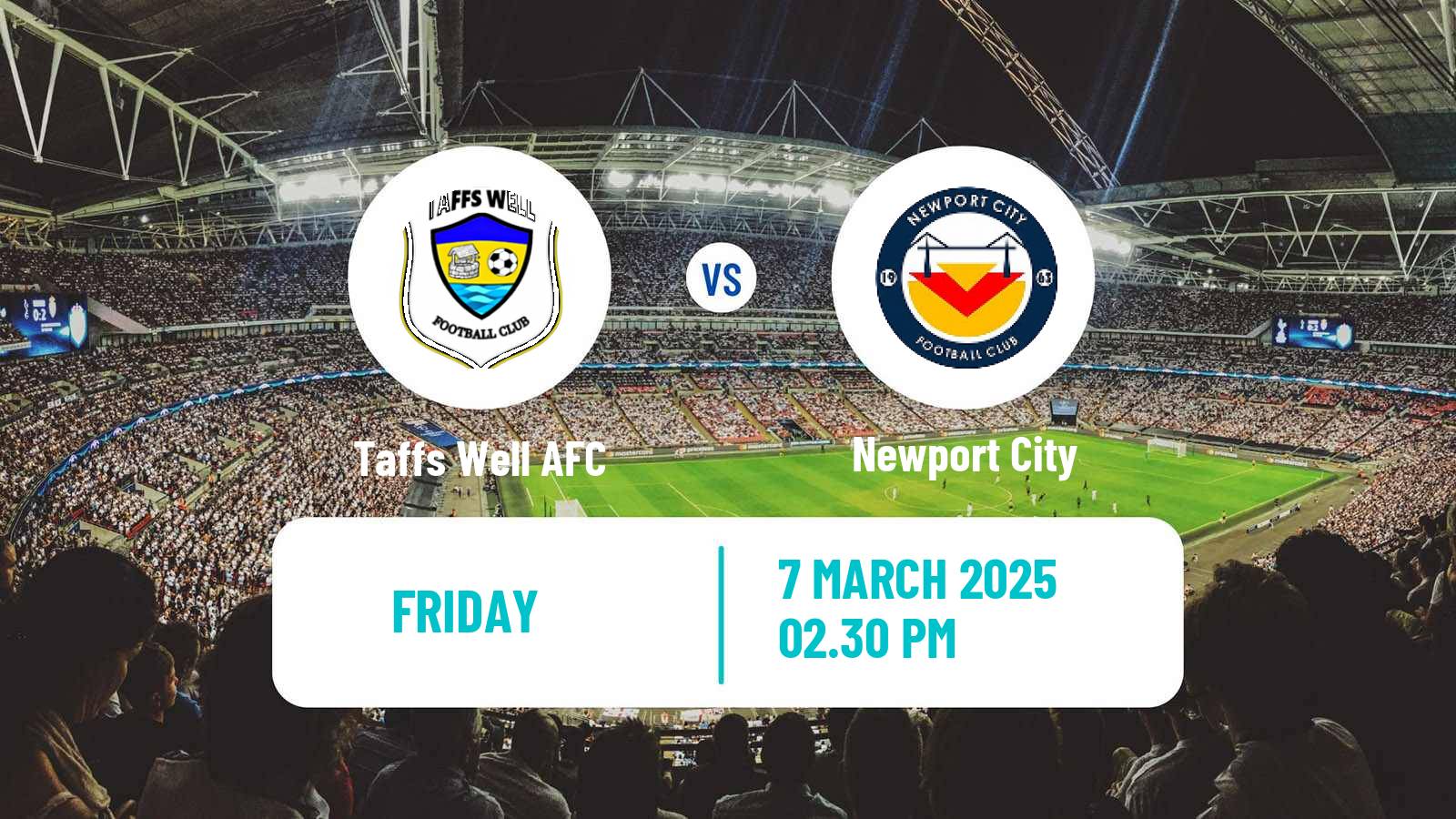 Soccer Welsh Cymru South Taffs Well AFC - Newport City