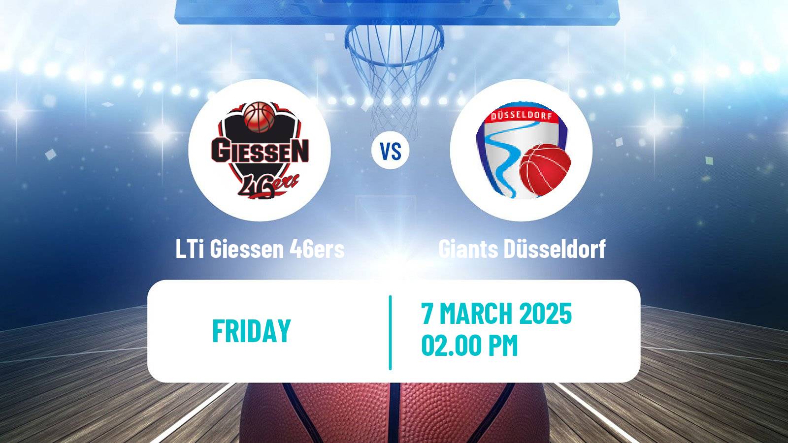 Basketball German Pro A Basketball LTi Giessen 46ers - Giants Düsseldorf
