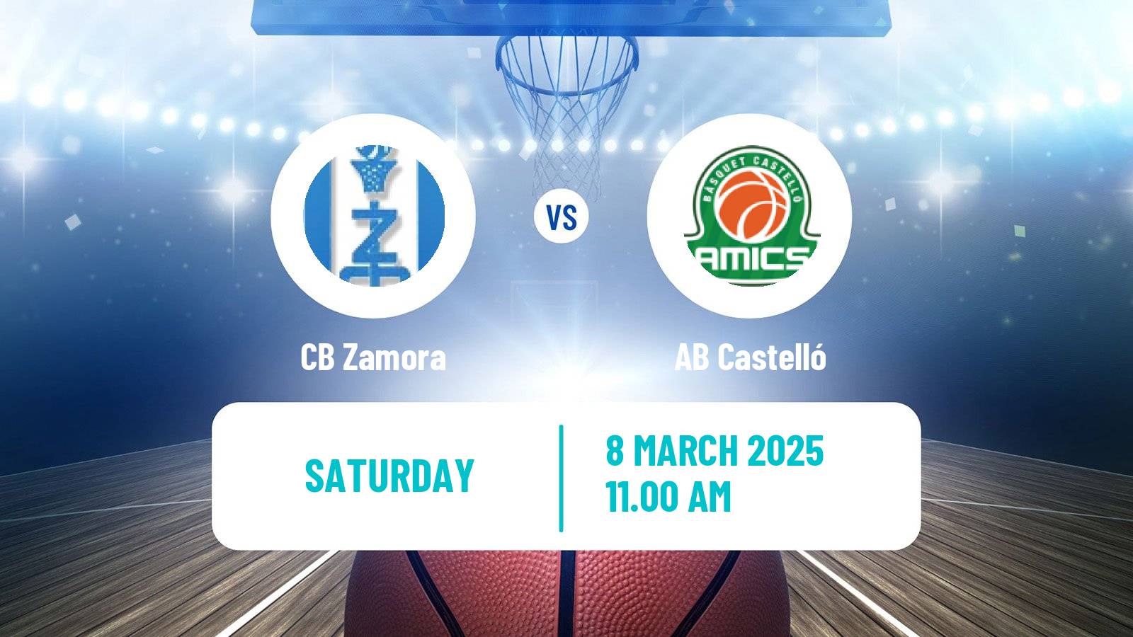 Basketball Spanish LEB Oro Zamora - Castelló