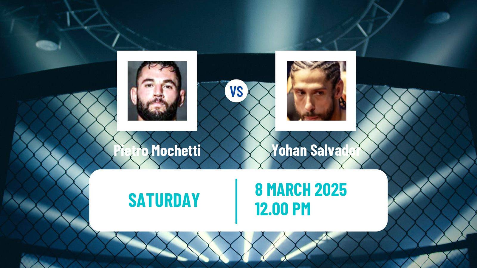 MMA Bantamweight Cage Warriors Men Pietro Mochetti - Yohan Salvador