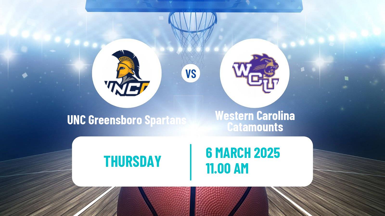 Basketball NCAA College Basketball Women UNC Greensboro Spartans - Western Carolina Catamounts