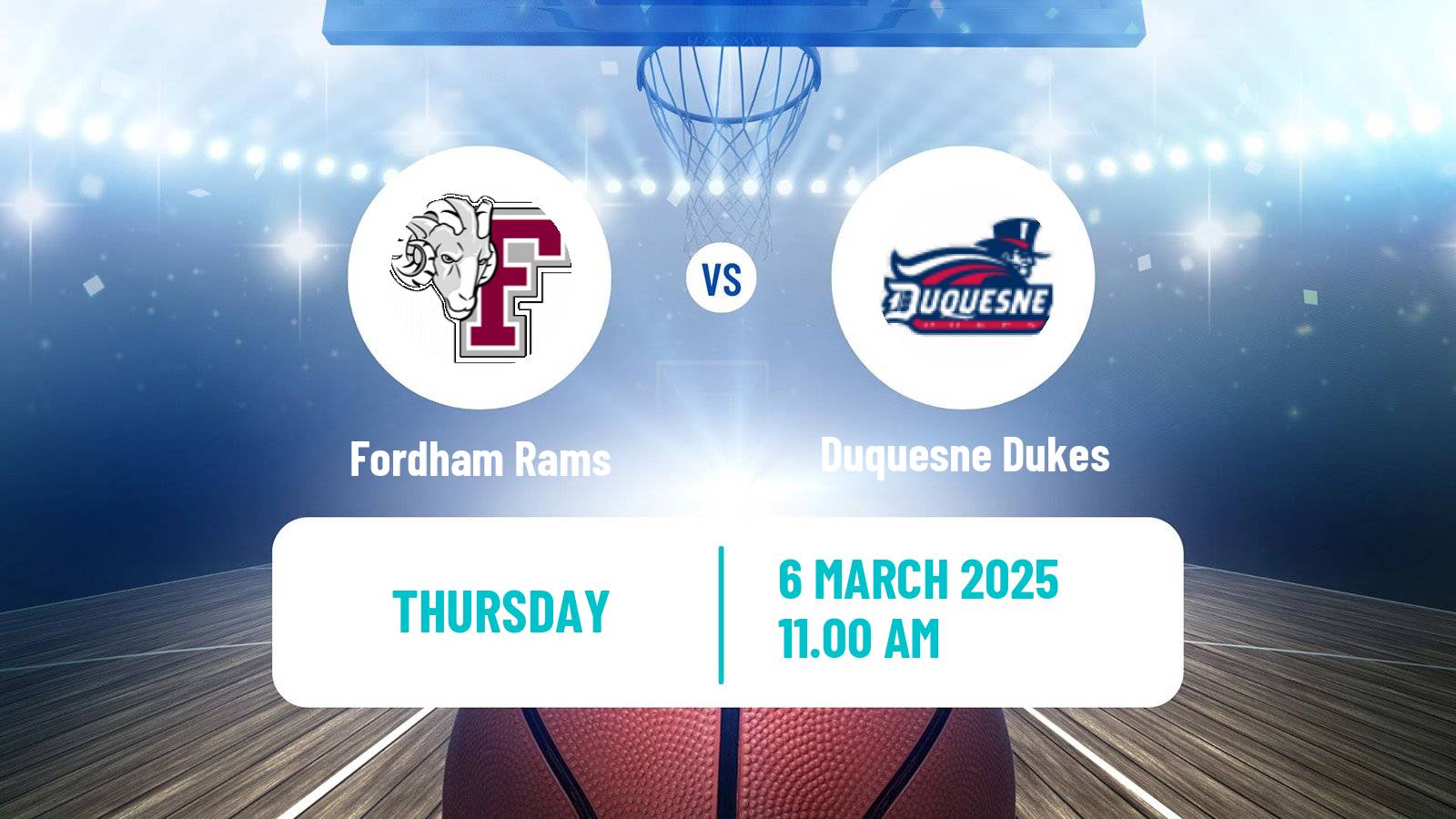 Basketball NCAA College Basketball Women Fordham Rams - Duquesne Dukes