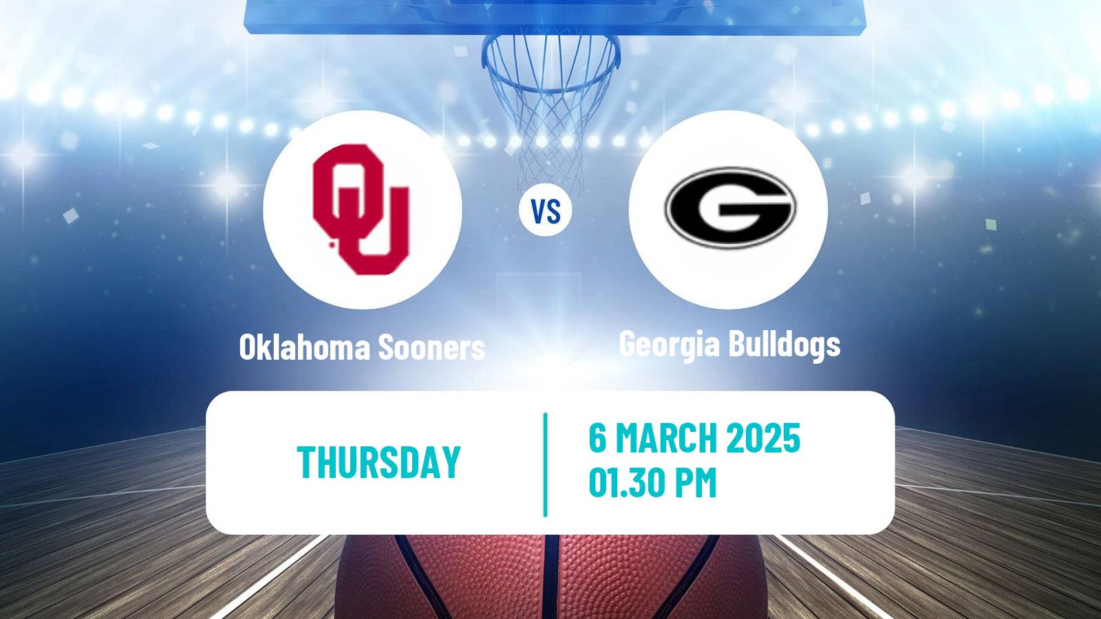 Basketball NCAA College Basketball Women Oklahoma Sooners - Georgia Bulldogs