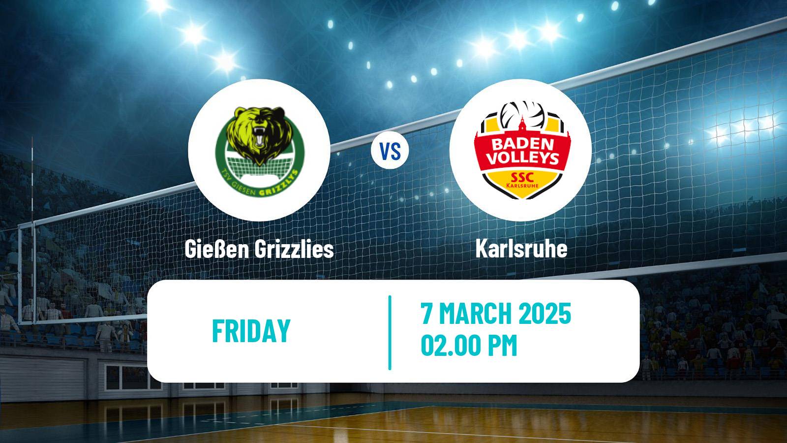Volleyball German Bundesliga Volleyball Gießen Grizzlies - Karlsruhe