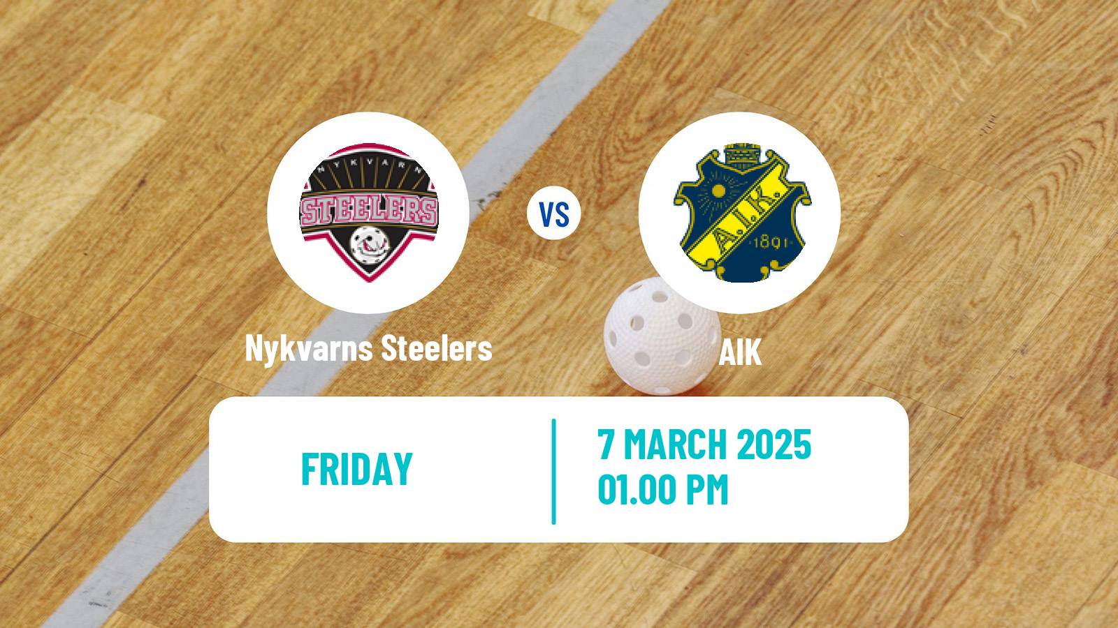 Floorball Swedish Superligan Floorball Nykvarns Steelers - AIK
