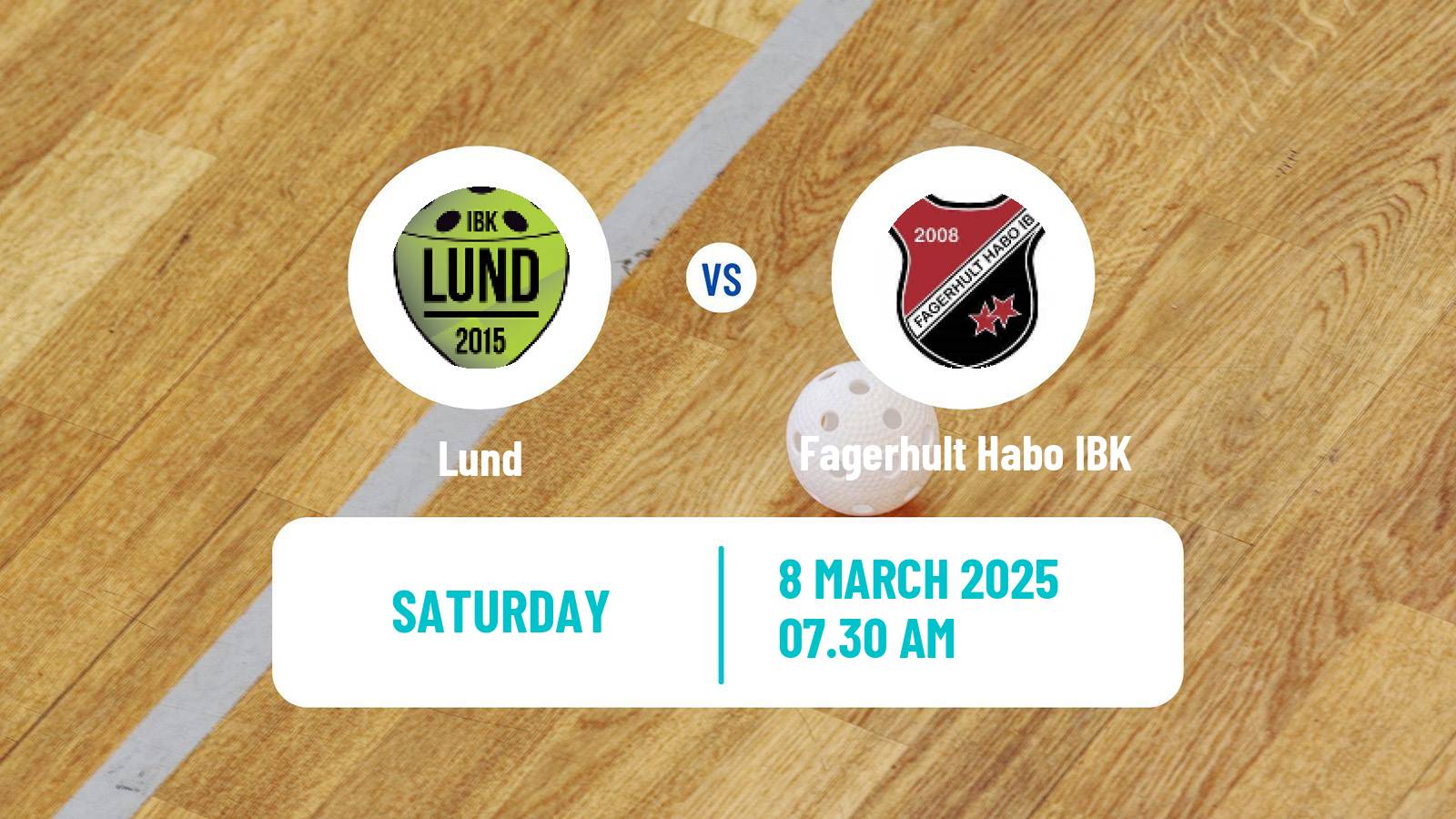 Floorball Swedish Allsvenskan Floorball Lund - Fagerhult Habo IBK