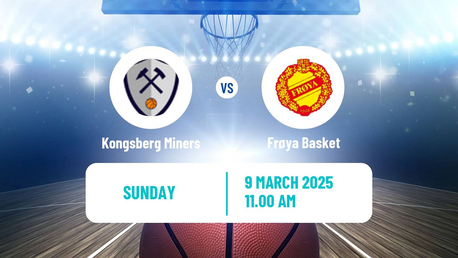 Basketball Norwegian BLNO Kongsberg Miners - Frøya Basket