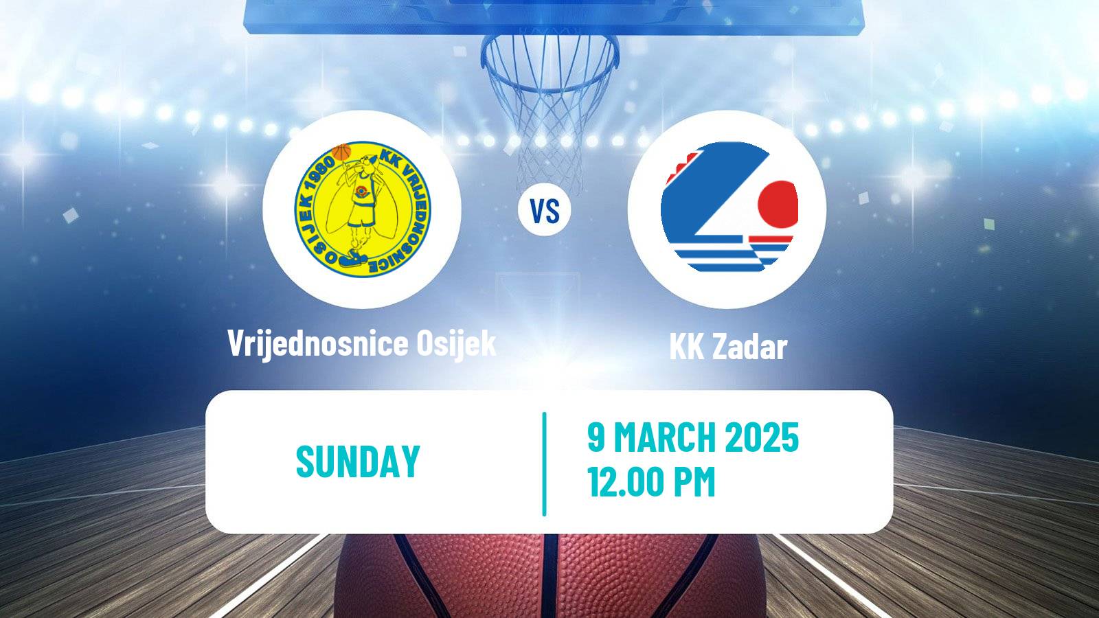 Basketball Croatian Premijer Liga Basketball Vrijednosnice Osijek - KK Zadar