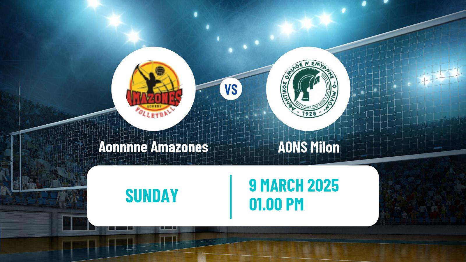 Volleyball Greek A1 Volleyball Women Aonnnne Amazones - AONS Milon