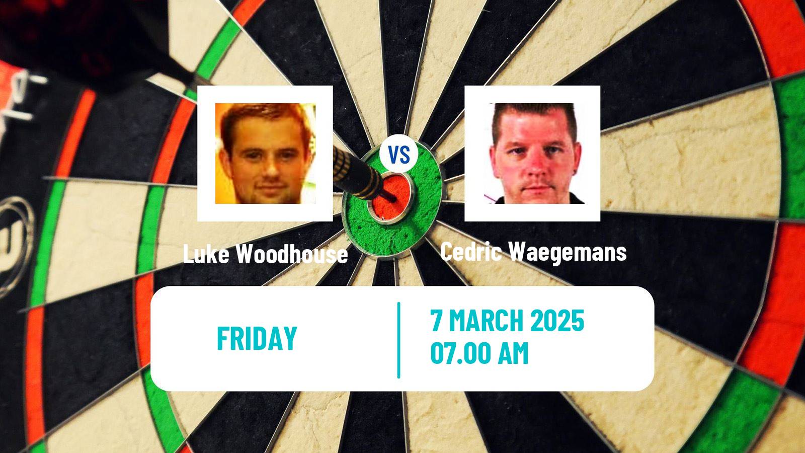 Darts European Tour 1 Luke Woodhouse - Cedric Waegemans