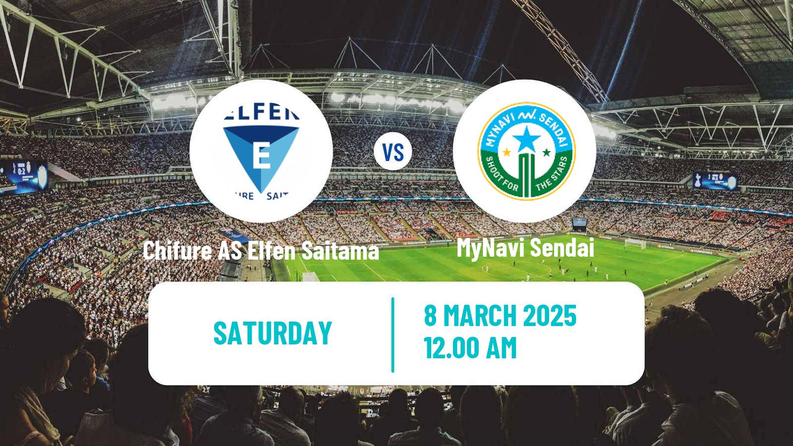 Soccer Japan WE League Women Chifure AS Elfen Saitama - MyNavi Sendai
