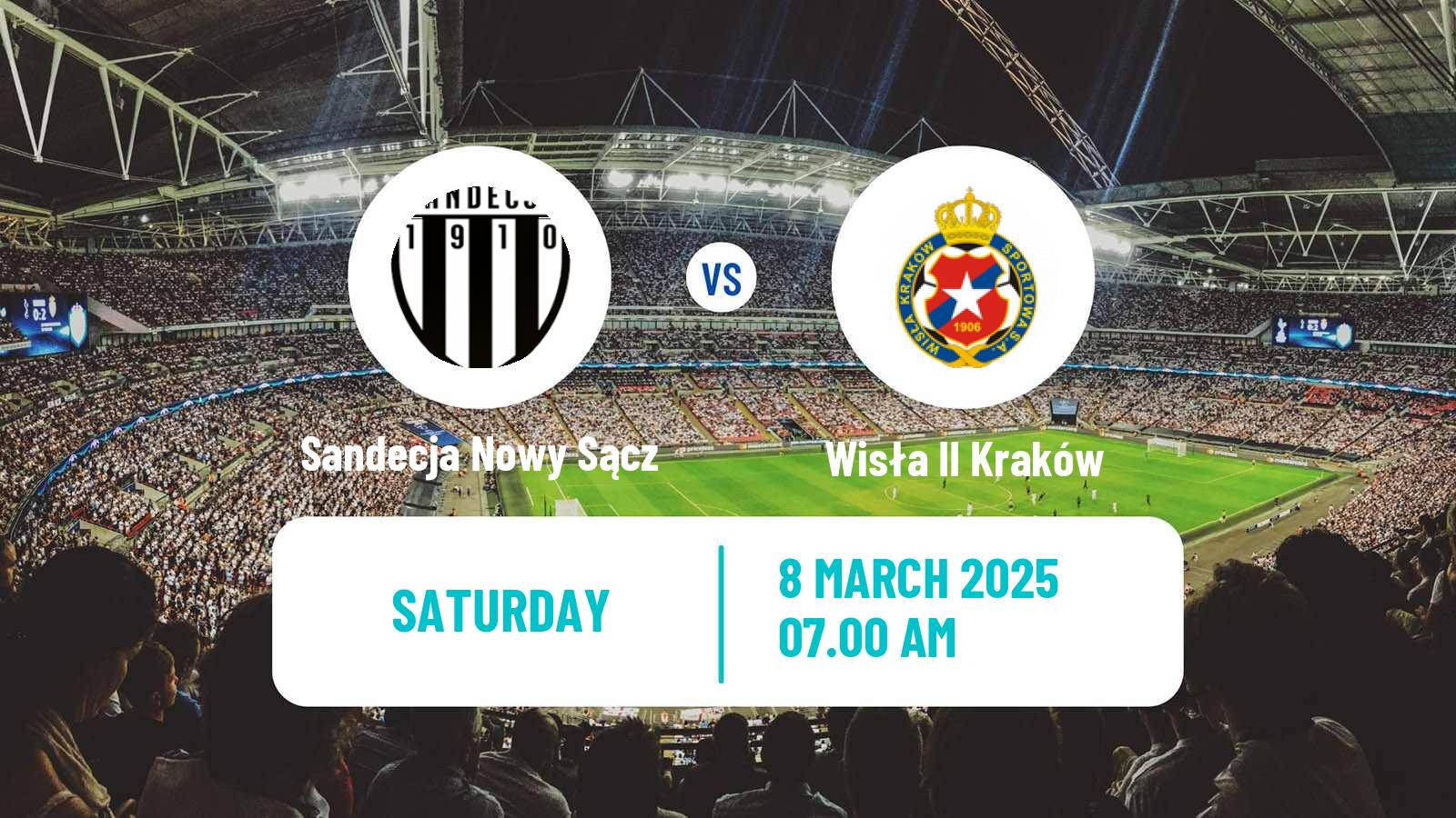 Soccer Polish Division 3 - Group IV Sandecja Nowy Sącz - Wisła II Kraków