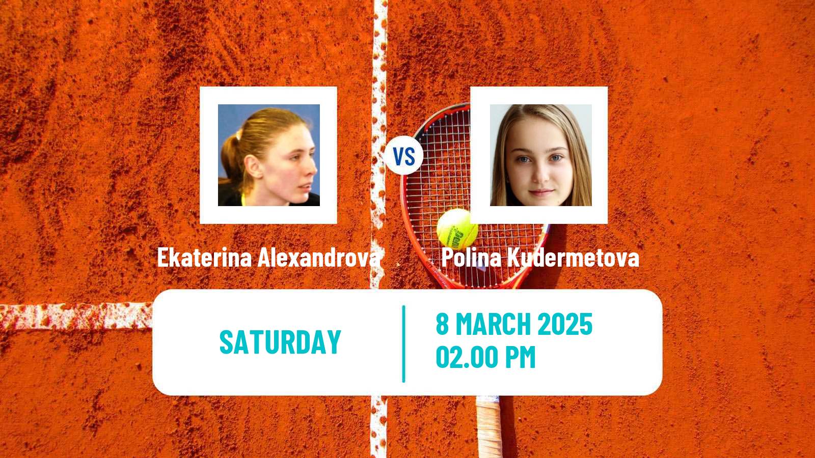 Tennis WTA Indian Wells Ekaterina Alexandrova - Polina Kudermetova