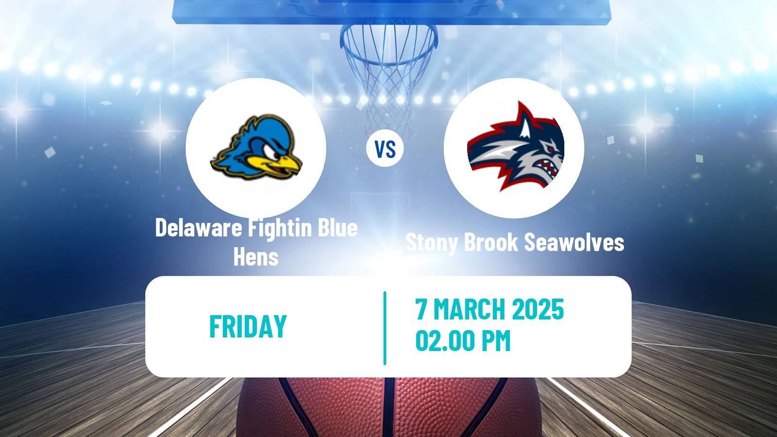 Basketball NCAA College Basketball Delaware Fightin Blue Hens - Stony Brook Seawolves