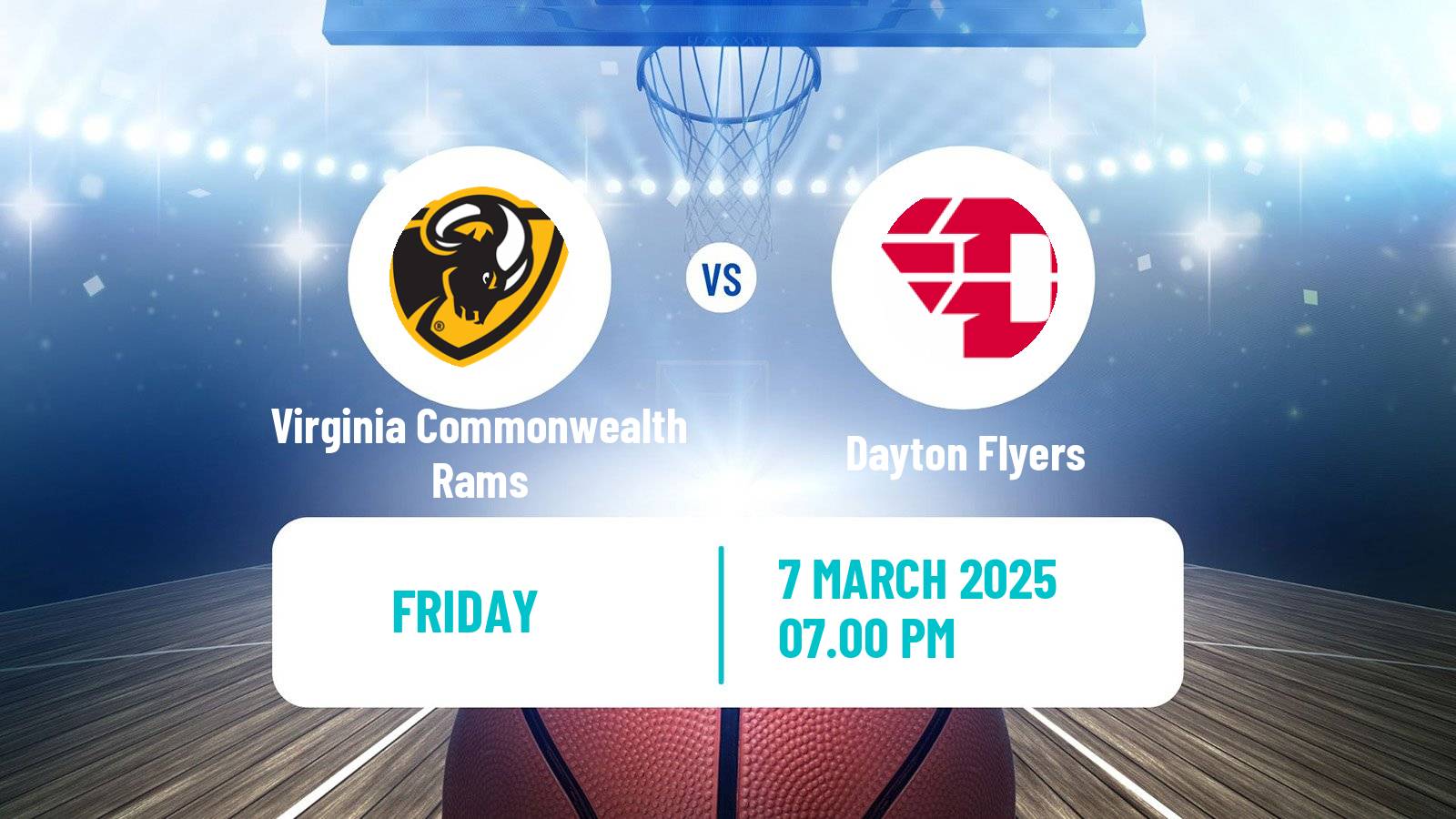 Basketball NCAA College Basketball Virginia Commonwealth Rams - Dayton Flyers