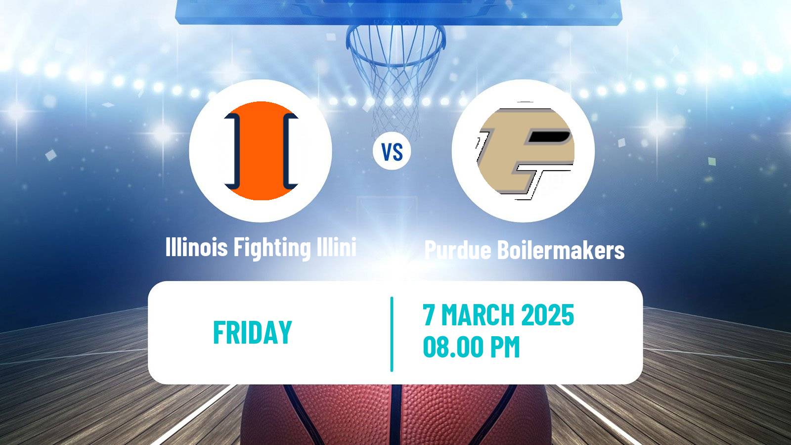 Basketball NCAA College Basketball Illinois Fighting Illini - Purdue Boilermakers