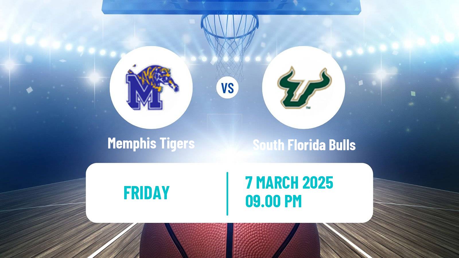 Basketball NCAA College Basketball Memphis Tigers - South Florida Bulls